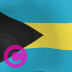 Bahamas-Landesflagge, Elgato-Streamdeck und Loupedeck animierte GIF-Symbole als Hintergrundbild für die Tastenschaltfläche